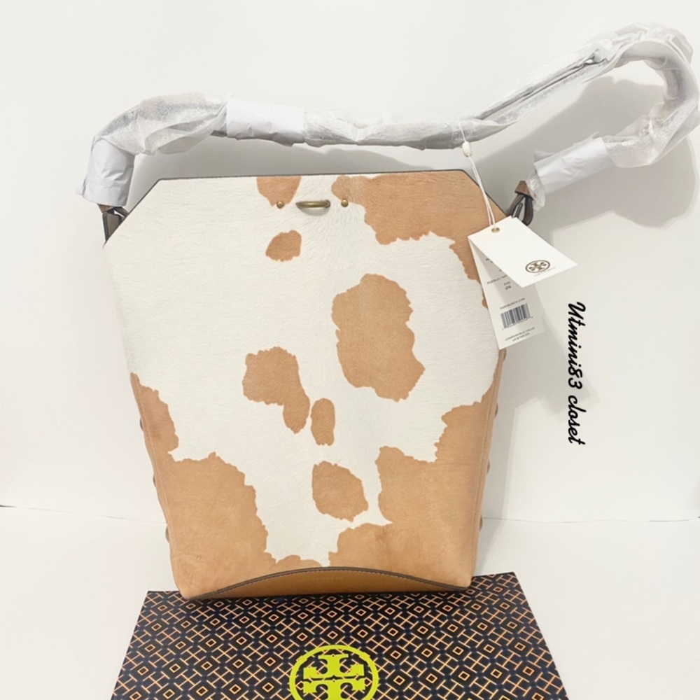 🆕🍀Tory Burch Rowan Calf Hair Bucket Bag/shoulder